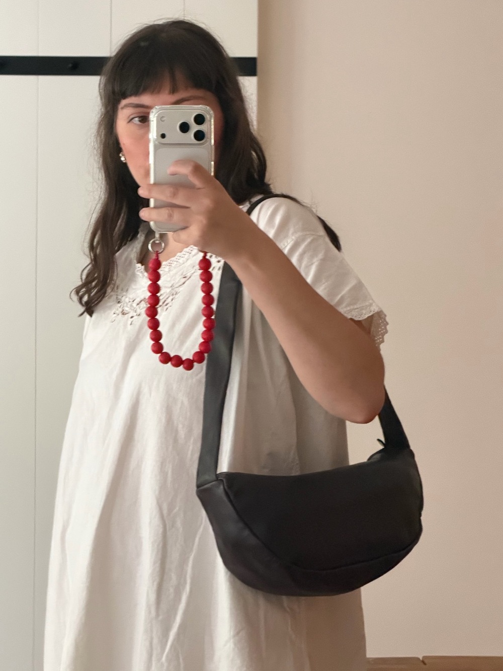 St Agni Leather Crescent Bag - Picture 4 of 7